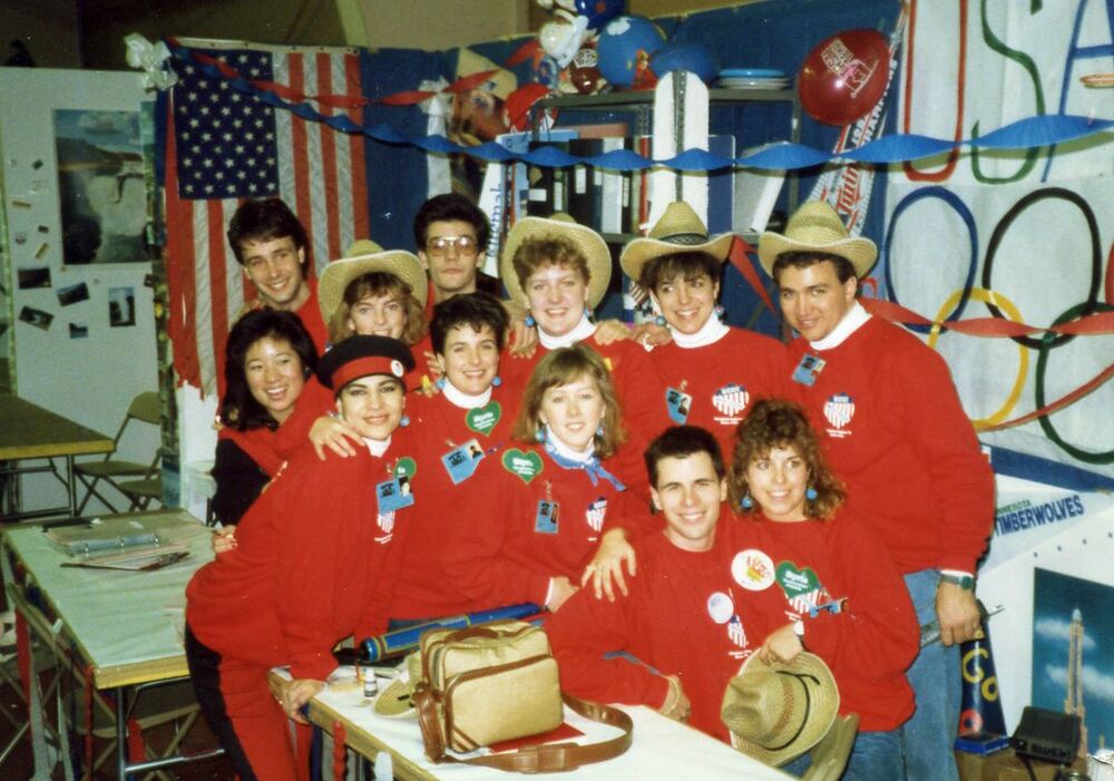 The US delegation at the International Congress in Boston, 1988